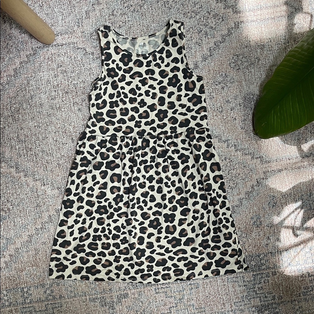 H&M Leopard Print Kids Dress 6X-7